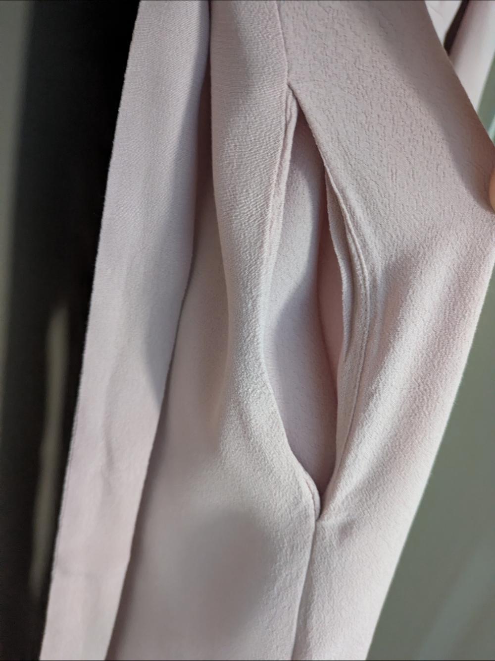 Wilfred Blush Pink Button Front Midi Dress Size Medium Long Sleeve Shirt Dress - Picture 5 of 11